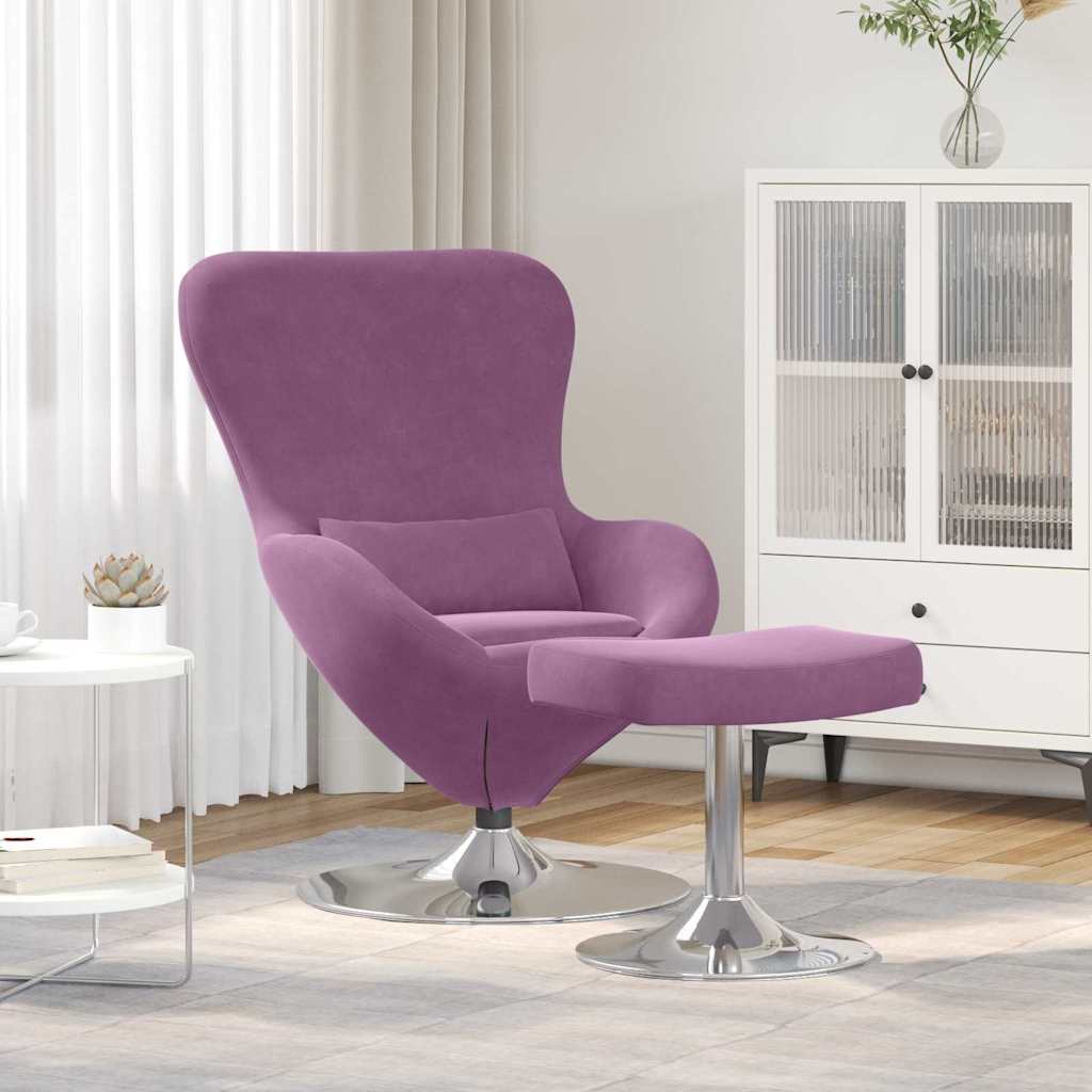 Eivormige Stoel Fluweel