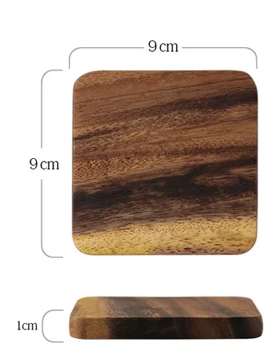 1Pc Wood Coaster Square, Round Coasters